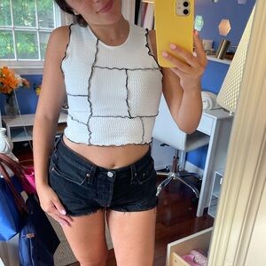 American threads patchwork tank top.